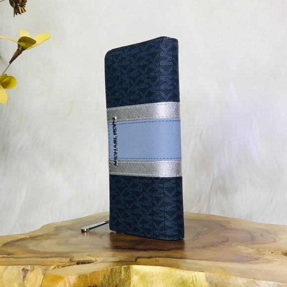 Michael Kors Center Stripe Leather Wallet - Picture 7 of 8